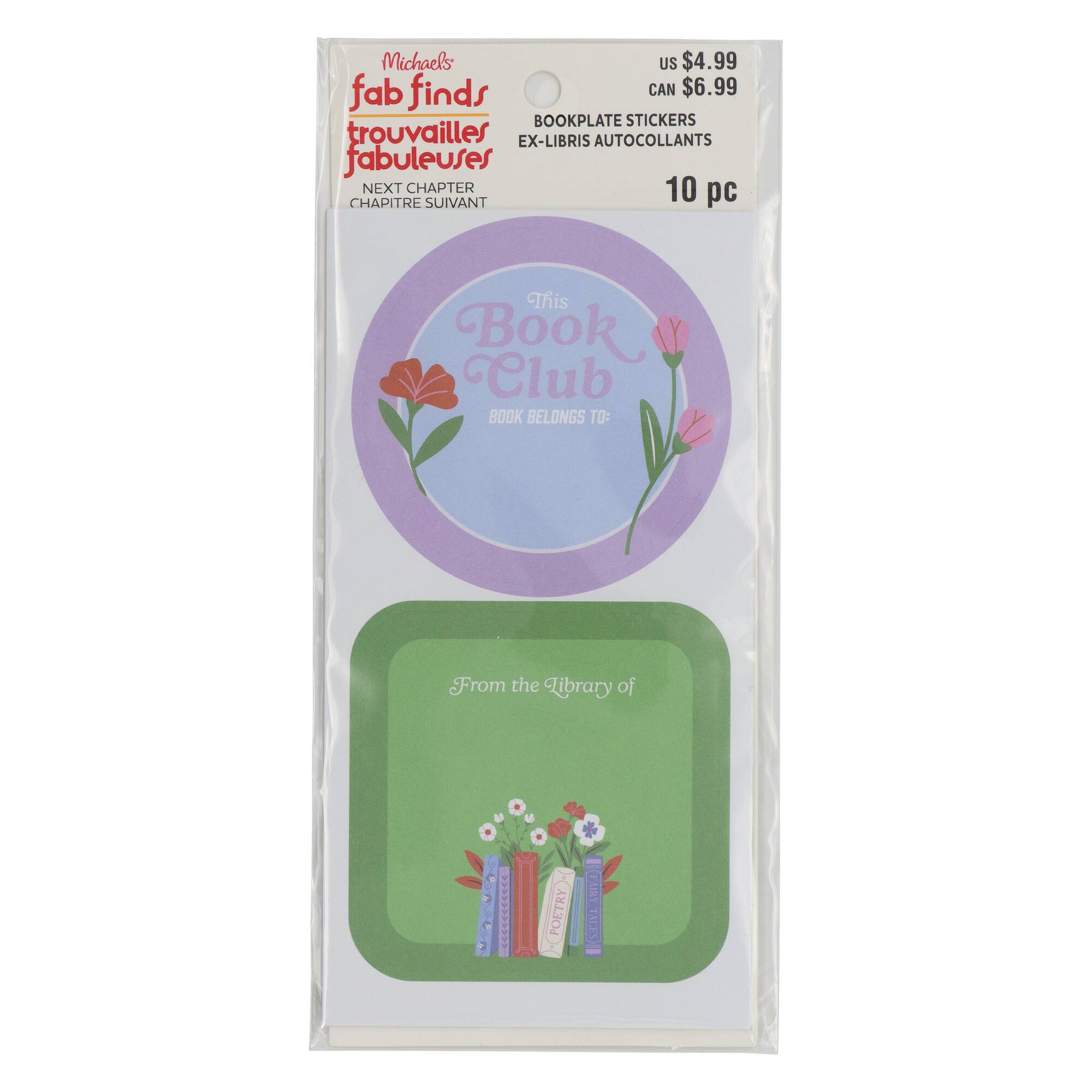 Purple & Green Bookplate Stickers by Fab Finds